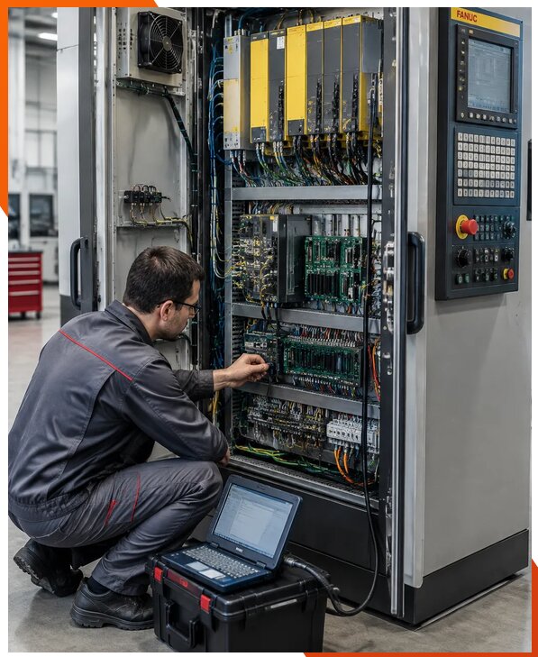 Ремонт систем ЧПУ FANUC промышленных станков в Саяногорске